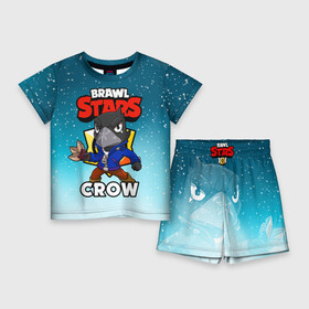 Детский костюм с шортами 3D с принтом BRAWL STARS CROW в Екатеринбурге,  |  | brawl stars | brawl stars crow | brawler | crow | бравл старз | бравлер | ворон