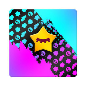 Магнит виниловый Квадрат с принтом BRAWL STARS - SANDY в Екатеринбурге, полимерный материал с магнитным слоем | размер 9*9 см, закругленные углы | brawl | bull | colt | crow | game | games | leon | online | penny | poco | sandy | shelly | spike | star | stars | wanted | брав | бравл | браво | звезда | звезды | игра | игры | лого | онлайн | сенди | старс | сэнди