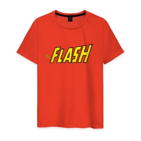 Мужская футболка хлопок с принтом The Flash в Екатеринбурге, 100% хлопок | прямой крой, круглый вырез горловины, длина до линии бедер, слегка спущенное плечо. | barry allen | dc | dc comics | flash | shtatflash | барри аллен | флеш | флэш