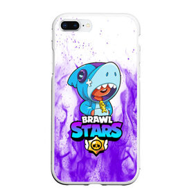 Чехол для iPhone 7Plus/8 Plus матовый с принтом BRAWL STARS LEON SHARK в Екатеринбурге, Силикон | Область печати: задняя сторона чехла, без боковых панелей | 8 bit | 8 бит | brawl stars | bull | colt | crow | leon | leon shark | shark | stars | акула | берли | ворон | динамайк | кольт | леон | леон акула | нита | спайк | шелли | эль примо