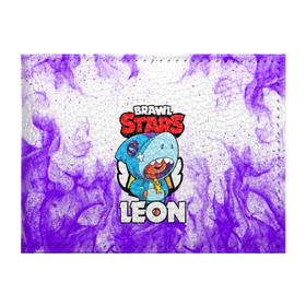 Обложка для студенческого билета с принтом BRAWL STARS LEON SHARK в Екатеринбурге, натуральная кожа | Размер: 11*8 см; Печать на всей внешней стороне | 8 bit | 8 бит | brawl stars | bull | colt | crow | leon | leon shark | shark | stars | акула | берли | ворон | динамайк | кольт | леон | леон акула | нита | спайк | шелли | эль примо