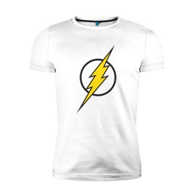 Мужская футболка премиум с принтом Flash в Екатеринбурге, 92% хлопок, 8% лайкра | приталенный силуэт, круглый вырез ворота, длина до линии бедра, короткий рукав | barry allen | dc | dc comics | flash | барри аллен | флеш | флэш