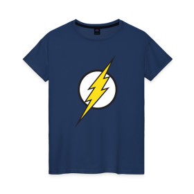 Женская футболка хлопок с принтом Flash в Екатеринбурге, 100% хлопок | прямой крой, круглый вырез горловины, длина до линии бедер, слегка спущенное плечо | barry allen | dc | dc comics | flash | барри аллен | флеш | флэш
