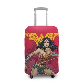 Чехол для чемодана 3D с принтом Wonder Woman в Екатеринбурге, 86% полиэфир, 14% спандекс | двустороннее нанесение принта, прорези для ручек и колес | dc | dc comics | diana prince | shtatjl | wonder woman | вандер вуман | вондер вуман | диана принс | супер женщина | чудо женщина