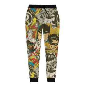 Женские брюки 3D с принтом DC Comics в Екатеринбурге, полиэстер 100% | прямой крой, два кармана без застежек по бокам, с мягкой трикотажной резинкой на поясе и по низу штанин. В поясе для дополнительного комфорта — широкие завязки | batman | flash | shtatjl | superman | бетмен | бэтмен | супермен | супермэн | флеш | флэш
