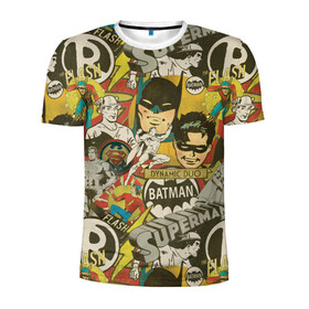 Мужская футболка 3D спортивная с принтом DC Comics в Екатеринбурге, 100% полиэстер с улучшенными характеристиками | приталенный силуэт, круглая горловина, широкие плечи, сужается к линии бедра | batman | flash | shtatjl | superman | бетмен | бэтмен | супермен | супермэн | флеш | флэш