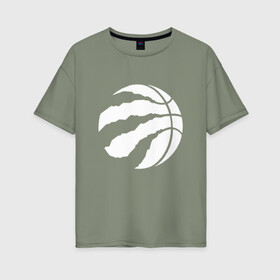 Женская футболка хлопок Oversize с принтом Toronto Raptors W в Екатеринбурге, 100% хлопок | свободный крой, круглый ворот, спущенный рукав, длина до линии бедер
 | nba | raptors | toronto | toronto raptors | баскетбол | нба | рэпторс | торонто | торонто рэпторс