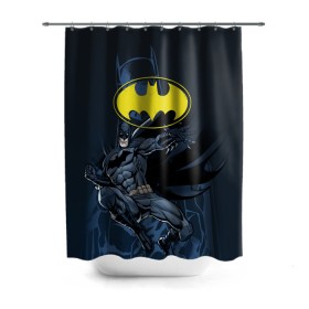 Штора 3D для ванной с принтом Batman в Екатеринбурге, 100% полиэстер | плотность материала — 100 г/м2. Стандартный размер — 146 см х 180 см. По верхнему краю — пластиковые люверсы для креплений. В комплекте 10 пластиковых колец | bat man | batman | batman comics | caped crusader | comics | dark knight | бетмен | брюс уэйн | бэт мен | бэтмен | тёмный рыцарь