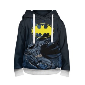 Детская толстовка 3D с принтом Batman в Екатеринбурге, 100% полиэстер | двухслойный капюшон со шнурком для регулировки, мягкие манжеты на рукавах и по низу толстовки, спереди карман-кенгуру с мягким внутренним слоем | bat man | batman | batman comics | caped crusader | comics | dark knight | бетмен | брюс уэйн | бэт мен | бэтмен | тёмный рыцарь