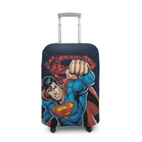 Чехол для чемодана 3D с принтом Superman в Екатеринбурге, 86% полиэфир, 14% спандекс | двустороннее нанесение принта, прорези для ручек и колес | clark kent | shtatjl | superman | кларк кент | супермен | супермэн