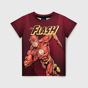 Детская футболка 3D с принтом The Flash в Екатеринбурге, 100% гипоаллергенный полиэфир | прямой крой, круглый вырез горловины, длина до линии бедер, чуть спущенное плечо, ткань немного тянется | barry allen | dc | dc comics | flash | барри аллен | флеш | флэш
