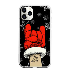 Чехол для iPhone 11 Pro матовый с принтом Рок Дед Мороз в Екатеринбурге, Силикон |  | happy new year | santa | дед мороз | каникулы | мороз | новогодний свитер | новый год | оливье | праздник | рождество | санта клаус | свитер новогодний | снег | снегурочка | снежинки