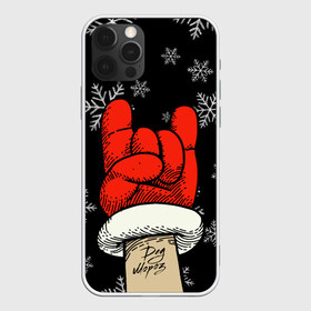 Чехол для iPhone 12 Pro Max с принтом Рок Дед Мороз в Екатеринбурге, Силикон |  | happy new year | santa | дед мороз | каникулы | мороз | новогодний свитер | новый год | оливье | праздник | рождество | санта клаус | свитер новогодний | снег | снегурочка | снежинки