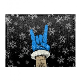 Обложка для студенческого билета с принтом Рок Снегурочка в Екатеринбурге, натуральная кожа | Размер: 11*8 см; Печать на всей внешней стороне | happy new year | santa | дед мороз | каникулы | мороз | новогодний свитер | новый год | оливье | праздник | рождество | санта клаус | свитер новогодний | снег | снегурочка | снежинки