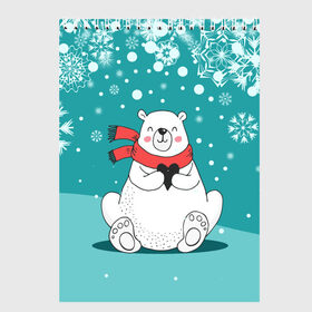 Скетчбук с принтом North bear в Екатеринбурге, 100% бумага
 | 48 листов, плотность листов — 100 г/м2, плотность картонной обложки — 250 г/м2. Листы скреплены сверху удобной пружинной спиралью | Тематика изображения на принте: happy new year | santa | дед мороз | каникулы | мороз | новогодний свитер | новый год | оливье | праздник | рождество | санта клаус | свитер новогодний | снег | снегурочка | снежинки