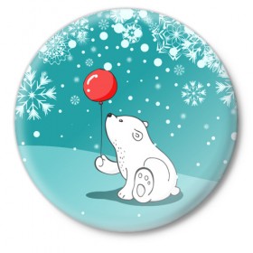Значок с принтом North bear в Екатеринбурге,  металл | круглая форма, металлическая застежка в виде булавки | Тематика изображения на принте: happy new year | santa | дед мороз | каникулы | мороз | новогодний свитер | новый год | оливье | праздник | рождество | санта клаус | свитер новогодний | снег | снегурочка | снежинки