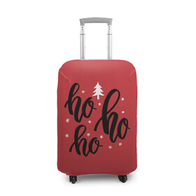 Чехол для чемодана 3D с принтом Ho-ho-ho в Екатеринбурге, 86% полиэфир, 14% спандекс | двустороннее нанесение принта, прорези для ручек и колес | happy new year | santa | дед мороз | каникулы | мороз | новогодний свитер | новый год | оливье | праздник | рождество | санта клаус | свитер новогодний | снег | снегурочка | снежинки