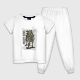 Детская пижама хлопок с принтом Airsoft team в Екатеринбурге, 100% хлопок |  брюки и футболка прямого кроя, без карманов, на брюках мягкая резинка на поясе и по низу штанин
 | airsoft | оружие | снаряжение | страйкбол