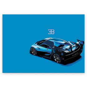 Поздравительная открытка с принтом Bugatti в Екатеринбурге, 100% бумага | плотность бумаги 280 г/м2, матовая, на обратной стороне линовка и место для марки
 | Тематика изображения на принте: bugatti | car | italy | motorsport | prestige | автомобиль | автоспорт | бугатти | италия | престиж