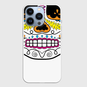 Чехол для iPhone 13 Pro с принтом Мексиканский череп   Skull в Екатеринбурге,  |  | calavera | day of the dead | dia de los muertos | halloween | skull | sugar skull | готика | день мертвых | колдовство | мексиканский череп | мистика | подарок | сахарный череп | цветы | череп