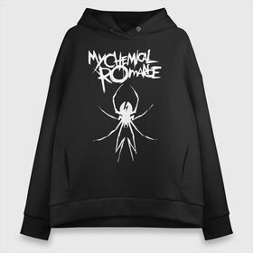 Женское худи Oversize хлопок с принтом My Chemical Romance в Екатеринбурге, френч-терри — 70% хлопок, 30% полиэстер. Мягкий теплый начес внутри —100% хлопок | боковые карманы, эластичные манжеты и нижняя кромка, капюшон на магнитной кнопке | gerard way | mcr | my chemical romance | альтернативный | группа | джерард уэй | май кемикал романс | мкр | мой химический роман | мхр | мцр | панк | поп | поппанк | рок | рэй торо