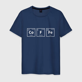 Мужская футболка хлопок с принтом Coffee в Екатеринбурге, 100% хлопок | прямой крой, круглый вырез горловины, длина до линии бедер, слегка спущенное плечо. | cofe | coffe | coffee | кофе | кофеин