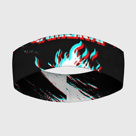 Повязка на голову 3D с принтом Samurai | Glitch. в Екатеринбурге,  |  | Тематика изображения на принте: cbp | cyberpunk 2077 | glitch | samurai | глитч | игра | киберпанк 2077 | самурай