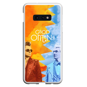 Чехол для Samsung S10E с принтом Good Omens в Екатеринбурге, Силикон | Область печати: задняя сторона чехла, без боковых панелей | aziraphale | crowley | david | demon | good | omens | pratchett | tennant | terry | азирафаэль | ангел | благие | демон | дэвид | знамения | кроули | майкл шин | пратчетт | теннант | терри