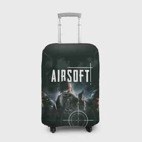 Чехол для чемодана 3D с принтом AIRSOFT в Екатеринбурге, 86% полиэфир, 14% спандекс | двустороннее нанесение принта, прорези для ручек и колес | airsoft | оружие | снаряжение | страйкбол | стрельба