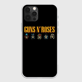 Чехол для iPhone 12 Pro с принтом Guns n roses  в Екатеринбурге, силикон | область печати: задняя сторона чехла, без боковых панелей | axl rose | geffen records | gnr | guns | rock | roses | slash | гансы | пистолеты | розы | рок | слеш | эксл роуз