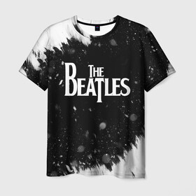 Мужская футболка 3D с принтом The Beatles BW в Екатеринбурге, 100% полиэфир | прямой крой, круглый вырез горловины, длина до линии бедер | beatles | rock | the beatles | битлз | битлс | музыка | рок