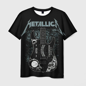 Мужская футболка 3D с принтом Metallica в Екатеринбурге, 100% полиэфир | прямой крой, круглый вырез горловины, длина до линии бедер | heavy metal | metal | metallica | гитара | группы | метал | металлика | музыка | рок | трэш метал | хєви метал