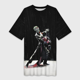 Платье-футболка 3D с принтом Joker в Екатеринбурге,  |  | arkham asylum | batman | batman vs superman | bruce wayne | gotham | joker | justice league | shtatbat