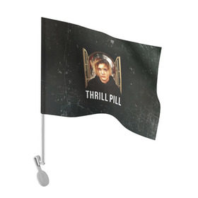 Флаг для автомобиля с принтом THRILL PILL - Грустная Песня в Екатеринбурге, 100% полиэстер | Размер: 30*21 см | fuelle | logo | music | noir | pil | pill | rap | raper | symbol | thril | thrill | tril | trill | дамб | лого | музыка | пил | пилл | рэп | рэппер | сам | символ | трил | трилл | тхрил | тхрилл | фотографии | щит
