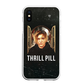 Чехол для iPhone XS Max матовый с принтом THRILL PILL - Грустная Песня в Екатеринбурге, Силикон | Область печати: задняя сторона чехла, без боковых панелей | fuelle | logo | music | noir | pil | pill | rap | raper | symbol | thril | thrill | tril | trill | дамб | лого | музыка | пил | пилл | рэп | рэппер | сам | символ | трил | трилл | тхрил | тхрилл | фотографии | щит