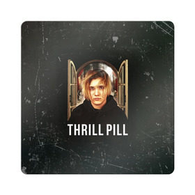 Магнит виниловый Квадрат с принтом THRILL PILL - Грустная Песня в Екатеринбурге, полимерный материал с магнитным слоем | размер 9*9 см, закругленные углы | fuelle | logo | music | noir | pil | pill | rap | raper | symbol | thril | thrill | tril | trill | дамб | лого | музыка | пил | пилл | рэп | рэппер | сам | символ | трил | трилл | тхрил | тхрилл | фотографии | щит
