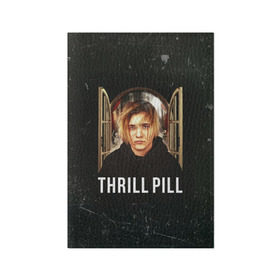 Обложка для паспорта матовая кожа с принтом THRILL PILL - Грустная Песня в Екатеринбурге, натуральная матовая кожа | размер 19,3 х 13,7 см; прозрачные пластиковые крепления | fuelle | logo | music | noir | pil | pill | rap | raper | symbol | thril | thrill | tril | trill | дамб | лого | музыка | пил | пилл | рэп | рэппер | сам | символ | трил | трилл | тхрил | тхрилл | фотографии | щит