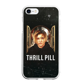 Чехол для iPhone 7/8 матовый с принтом THRILL PILL - Грустная Песня в Екатеринбурге, Силикон | Область печати: задняя сторона чехла, без боковых панелей | fuelle | logo | music | noir | pil | pill | rap | raper | symbol | thril | thrill | tril | trill | дамб | лого | музыка | пил | пилл | рэп | рэппер | сам | символ | трил | трилл | тхрил | тхрилл | фотографии | щит