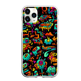 Чехол для iPhone 11 Pro Max матовый с принтом Multicolored Doodle в Екатеринбурге, Силикон |  | 