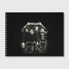 Альбом для рисования с принтом Metallica в Екатеринбурге, 100% бумага
 | матовая бумага, плотность 200 мг. | heavy metal | metal | metallica | гитара | группы | метал | металлика | музыка | рок | трэш метал | хєви метал