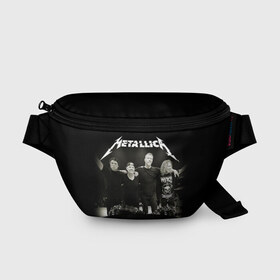Поясная сумка 3D с принтом Metallica в Екатеринбурге, 100% полиэстер | плотная ткань, ремень с регулируемой длиной, внутри несколько карманов для мелочей, основное отделение и карман с обратной стороны сумки застегиваются на молнию | heavy metal | metal | metallica | гитара | группы | метал | металлика | музыка | рок | трэш метал | хєви метал