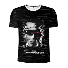 Мужская футболка 3D спортивная с принтом The Terminator в Екатеринбурге, 100% полиэстер с улучшенными характеристиками | приталенный силуэт, круглая горловина, широкие плечи, сужается к линии бедра | arnold | connor | john | robot | schwarzenegger | skynet | t 800 | terminator | арнольд | джон | коннор | ликвидатор | небесная | робот | сеть | скайнет | терминатор | шварценеггер