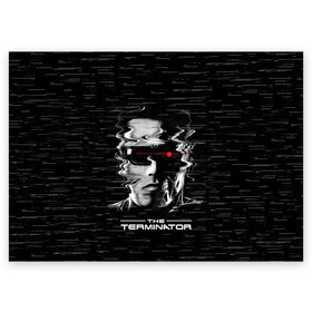 Поздравительная открытка с принтом The Terminator в Екатеринбурге, 100% бумага | плотность бумаги 280 г/м2, матовая, на обратной стороне линовка и место для марки
 | Тематика изображения на принте: arnold | connor | john | robot | schwarzenegger | skynet | t 800 | terminator | арнольд | джон | коннор | ликвидатор | небесная | робот | сеть | скайнет | терминатор | шварценеггер