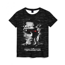 Женская футболка 3D с принтом The Terminator в Екатеринбурге, 100% полиэфир ( синтетическое хлопкоподобное полотно) | прямой крой, круглый вырез горловины, длина до линии бедер | arnold | connor | john | robot | schwarzenegger | skynet | t 800 | terminator | арнольд | джон | коннор | ликвидатор | небесная | робот | сеть | скайнет | терминатор | шварценеггер