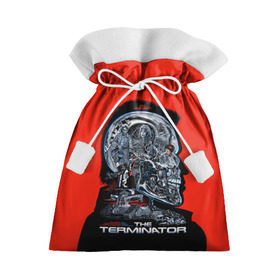 Подарочный 3D мешок с принтом The Terminator в Екатеринбурге, 100% полиэстер | Размер: 29*39 см | arnold | connor | john | robot | schwarzenegger | skynet | t 800 | terminator | арнольд | джон | коннор | ликвидатор | небесная | робот | сеть | скайнет | терминатор | шварценеггер