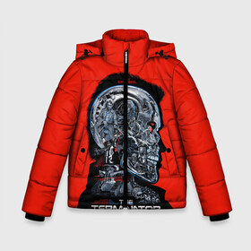 Зимняя куртка для мальчиков 3D с принтом The Terminator в Екатеринбурге, ткань верха — 100% полиэстер; подклад — 100% полиэстер, утеплитель — 100% полиэстер | длина ниже бедра, удлиненная спинка, воротник стойка и отстегивающийся капюшон. Есть боковые карманы с листочкой на кнопках, утяжки по низу изделия и внутренний карман на молнии. 

Предусмотрены светоотражающий принт на спинке, радужный светоотражающий элемент на пуллере молнии и на резинке для утяжки | arnold | connor | john | robot | schwarzenegger | skynet | t 800 | terminator | арнольд | джон | коннор | ликвидатор | небесная | робот | сеть | скайнет | терминатор | шварценеггер