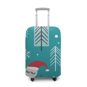 Чехол для чемодана 3D с принтом Cute Christmas Pattern в Екатеринбурге, 86% полиэфир, 14% спандекс | двустороннее нанесение принта, прорези для ручек и колес | 