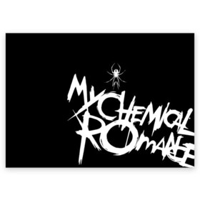 Поздравительная открытка с принтом My Chemical Romance в Екатеринбурге, 100% бумага | плотность бумаги 280 г/м2, матовая, на обратной стороне линовка и место для марки
 | gerard way | mcr | my chemical romance | альтернативный | группа | джерард уэй | май кемикал романс | мкр | мой химический роман | мхр | мцр | панк | поп | поппанк | рок | рэй торо