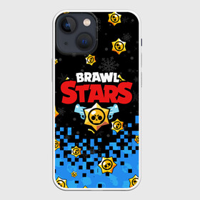 Чехол для iPhone 13 mini с принтом НОВОГОДНИЙ BRAWL STARS в Екатеринбурге,  |  | 8 bit | 8 бит. | 8bit | brawl stars | brawl stars новогодний | colt | crow | leon | penny | poco | shelly | spike | wanted | брав | бравл старс | звезды | леон | новый год | старс