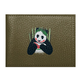 Обложка для студенческого билета с принтом Panda в Екатеринбурге, натуральная кожа | Размер: 11*8 см; Печать на всей внешней стороне | Тематика изображения на принте: animal | арбуз | бамбук | животное | панда
